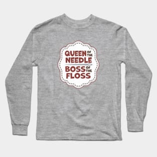 Queen of the Needle Red Long Sleeve T-Shirt